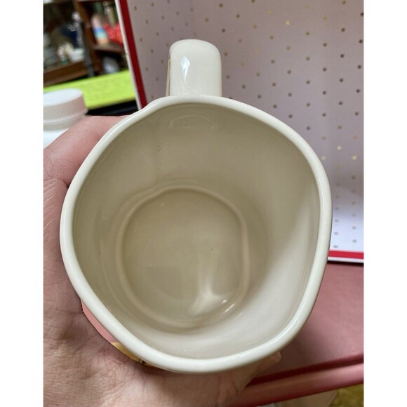 Rae Dunn CACKLE WITH DELIGHT White Coffee Mug Double Sided Witch Hat Halloween - Picture 6 of 10